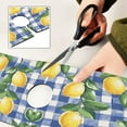 thumbnail image 6 of Yayeee Faucet Mat for Kitchen Sink 14.7" Diatomite Long Splash Guard Pad, Blue Plaid Lemon, 2 Pack, 6 of 7