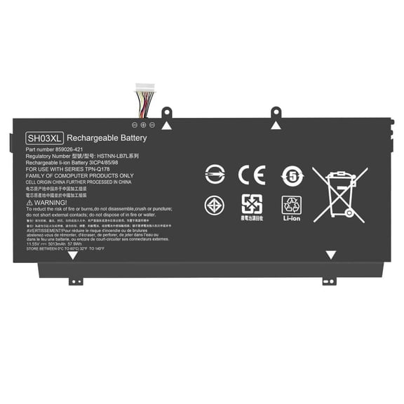 P Premium Power Products Laptop Battery Replaces HP SH03XL, 859026-421, 859356-855, CN03XL, HSTNN-LB7L, SH03057XL, TPN-Q178 for HP Spectre X360 Series