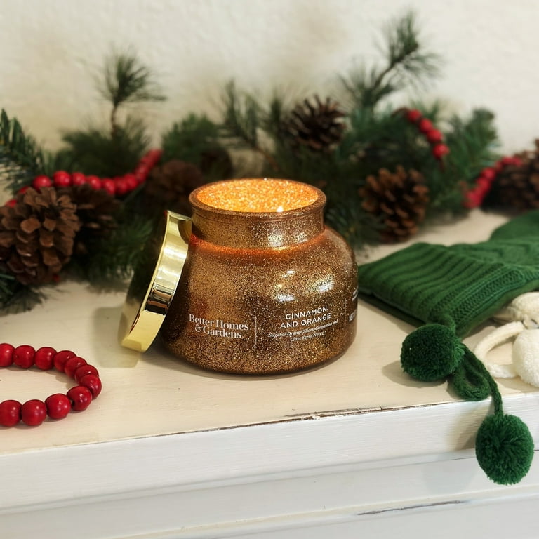 Better Homes & Gardens Cinnamon & Orange Scented 2 Wick Glitter