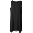 thumbnail image 6 of Women's Midi Dress 2 Piece Outfit Soild Sleeveless Loose Summer Dresses with Jacket Formal Casual Black L, 6 of 7