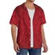 thumbnail image 2 of Balery Vintage Burgundy Camisa Casual de Manga Corta con Botones para Hombre, Texturizada, Estilo Cubano, para Playa, Verano-Small, 2 of 5