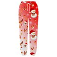 thumbnail image 2 of Gibobby pantalones deportivos Mujer Otoño e Invierno Casual moda Navidad divertido impreso cintura elástica pantalones deportivos pantalones casuales (Rojo, XL), 2 of 5
