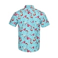 thumbnail image 5 of Beautiful Giant Flamingo Casual Button Down Shirts Short Sleeve Hawaiian Shirt for Men, 5 of 7