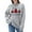 Light Gray, variant on Fiaer Merry Christmas Tree Womens Sweater Oversized Knitted Pullover Trendy Fall Crew Neck Long Sleeve Baggy Xmas Tops White XL