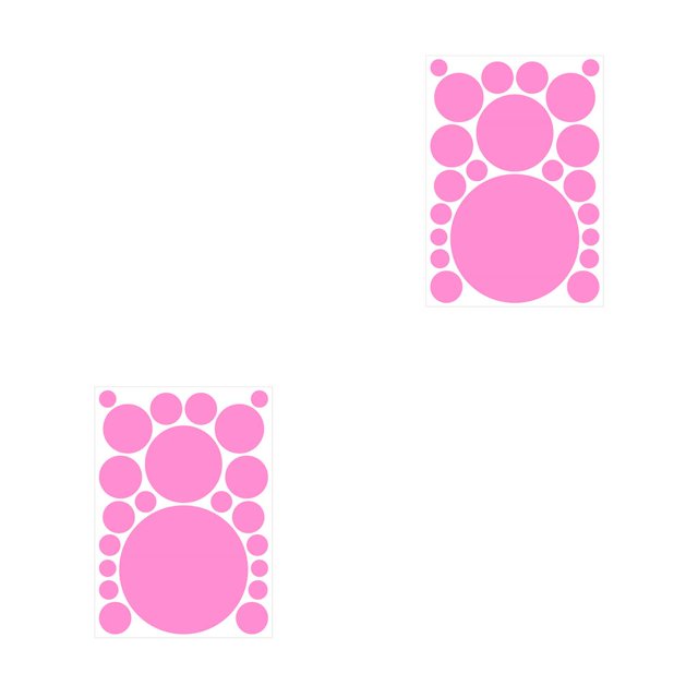 Toystoory 1 Juego de calcomanías de pared, decoración de escena, pegatina de fondo Simple DIY, pegatinas de puntos de adorno para niños para diseño, Rosa brillante 210*297mm 2piezas Toystoory CBP380147