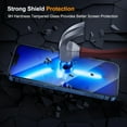 thumbnail image 3 of 3 Pieces for iPhone 12/13/14/15/16 Pro Max Screen Protector with 3-Pack Camera Lens Tempered Glass Protector, HD Transparent 9H Hardness Glass Film Full Coverage, Anti-Scratch, Anti-Bubble, 3 of 6