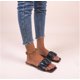 thumbnail image 4 of Sandalias de cuero Mujer Zapatillas con punta abierta Sandalias unidireccionales Wmkox8yii hj789, 4 of 6