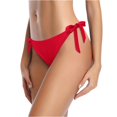 thumbnail image 5 of DORKASM Women's Side Tie Bikini Bottoms with High Waist - Adjustable String Swim Pant for Comfort & Fit Red 2XL, 5 of 5