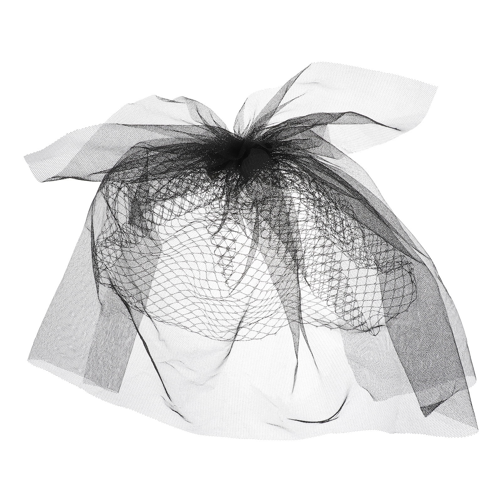 NUOLUX Veil Wedding Bridal Black Veils Gothic Shortmesh Headpiece Lace ...