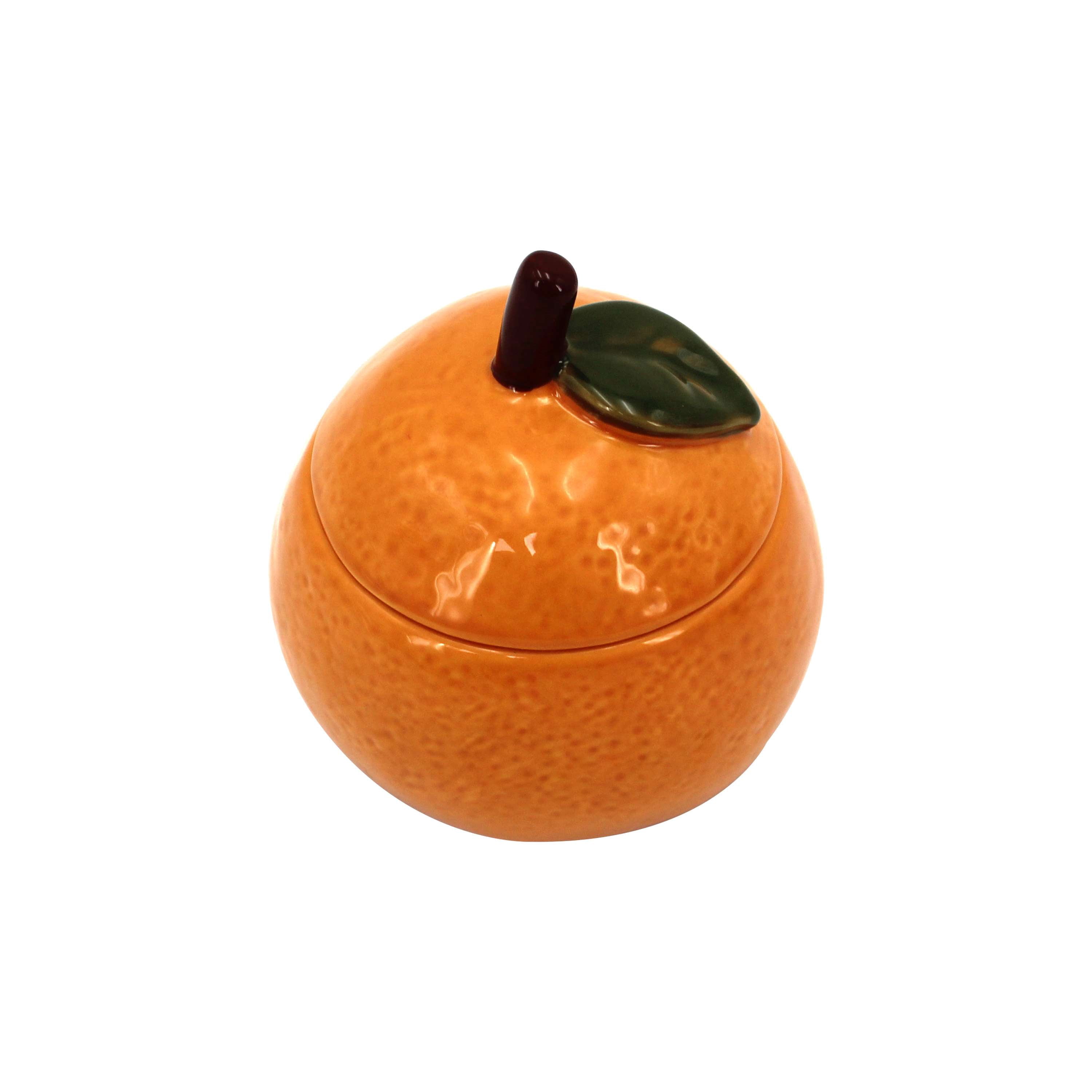 Better Homes & Gardens 1-Wick Ceramic Fruit Candle, Orange and Vanilla, 6 oz