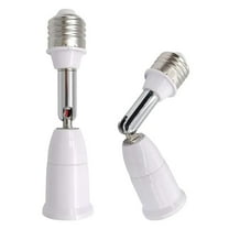 2 Pcs Light Bulb Socket Extender Bendable Adapter Lamp Cord Extension