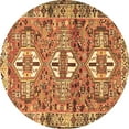 thumbnail image 1 of Ahgly Company Indoor Round Persian Brown Traditional Area Rugs, 4' Round, 1 of 4