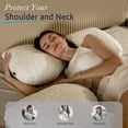 thumbnail image 5 of Cervical Pillow for Neck Pain Relief,Ergonomic Orthopedic Neck Pillow Support for Side Back Stomach Sleepers with Pillowcase,Black,King Size 27.56"x16.54"x5.51", 5 of 6