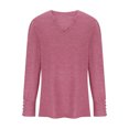 thumbnail image 6 of Patlollav Blouses Women Long Sleeve Solid Color Comfortable Breathable V-Neck Shirt Tops, 6 of 6