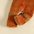 thumbnail image 6 of Newborn Baby Girls Boys Christmas Costume Gingerbread Man Romper Long Sleeve Velvet Jumpsuit + Hat Xmas Infant Cute Clothes, 6 of 6