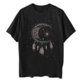 thumbnail image 6 of Viikei Women's Plus Size Short Sleeve Oversized O-Neck Sun Moon Print T-Shirt, 6 of 8