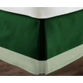 thumbnail image 3 of D.N.G. BEDDINGS 1 Piece Split Corner Two Tone Tailored Bed Skirt, Twin Size 6 Inch Deep Pocket, 800 Thread Count, 100% Egyptian Cotton, Solid Green/Light Sage Color., 3 of 3