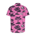 thumbnail image 5 of Donemore Men's Tropical Hawaiian Print Short Sleeve Button-Down Shirt Casual Vacation Resort Style Breathable Cotton Shirt with Loose Fit Trendy Men's Apparel, 5 of 5