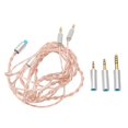 thumbnail image 1 of Earphone Cable Replacement, Flexible Lossless Sound 3 In 1 Headphone Upgrade Cable With 2.5MM 3.5MM 4.4MM Plug For D7200 For T1 For HE400I For T5P For Sundara, 1 of 8