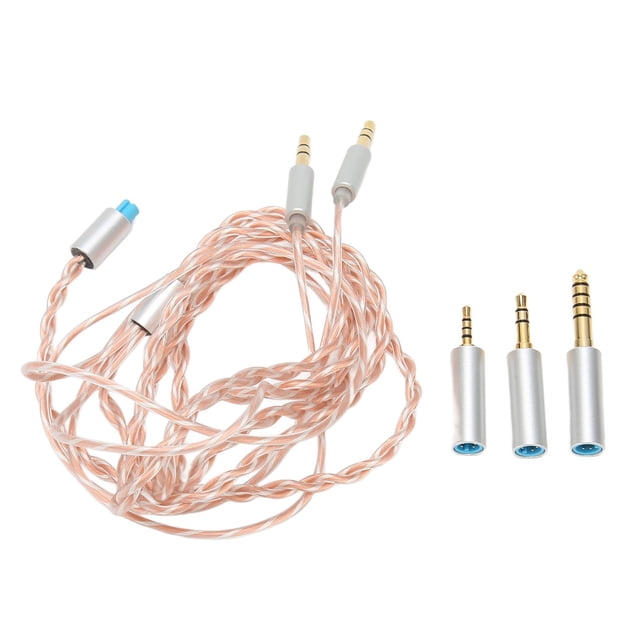 Earphone Cable Replacement, Flexible Lossless Sound 3 In 1 Headphone Upgrade Cable With 2.5MM 3.5MM 4.4MM Plug For D7200 For T1 For HE400I For T5P For Sundara