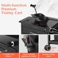 thumbnail image 5 of TASALON New Upgrade Salon Metal Trolley Cart for Salon Station - Space Saving Salon Rolling Cart with 2 Magnetic Bowls– Beauty Cart, Tattoo Cart, Hair Cart for Hair Stylist Multipurpose Cart, 5 of 8