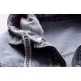 thumbnail image 3 of New Korean version hooded denim jacket women short fashion big pocket jacket casual tops, 3 of 5