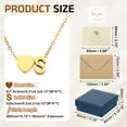 thumbnail image 2 of Uxcell Heart Initial Necklaces for Women, Alphabet Pendant Dainty Letter Necklace with Box and Card Letter S Gold, 2 of 7