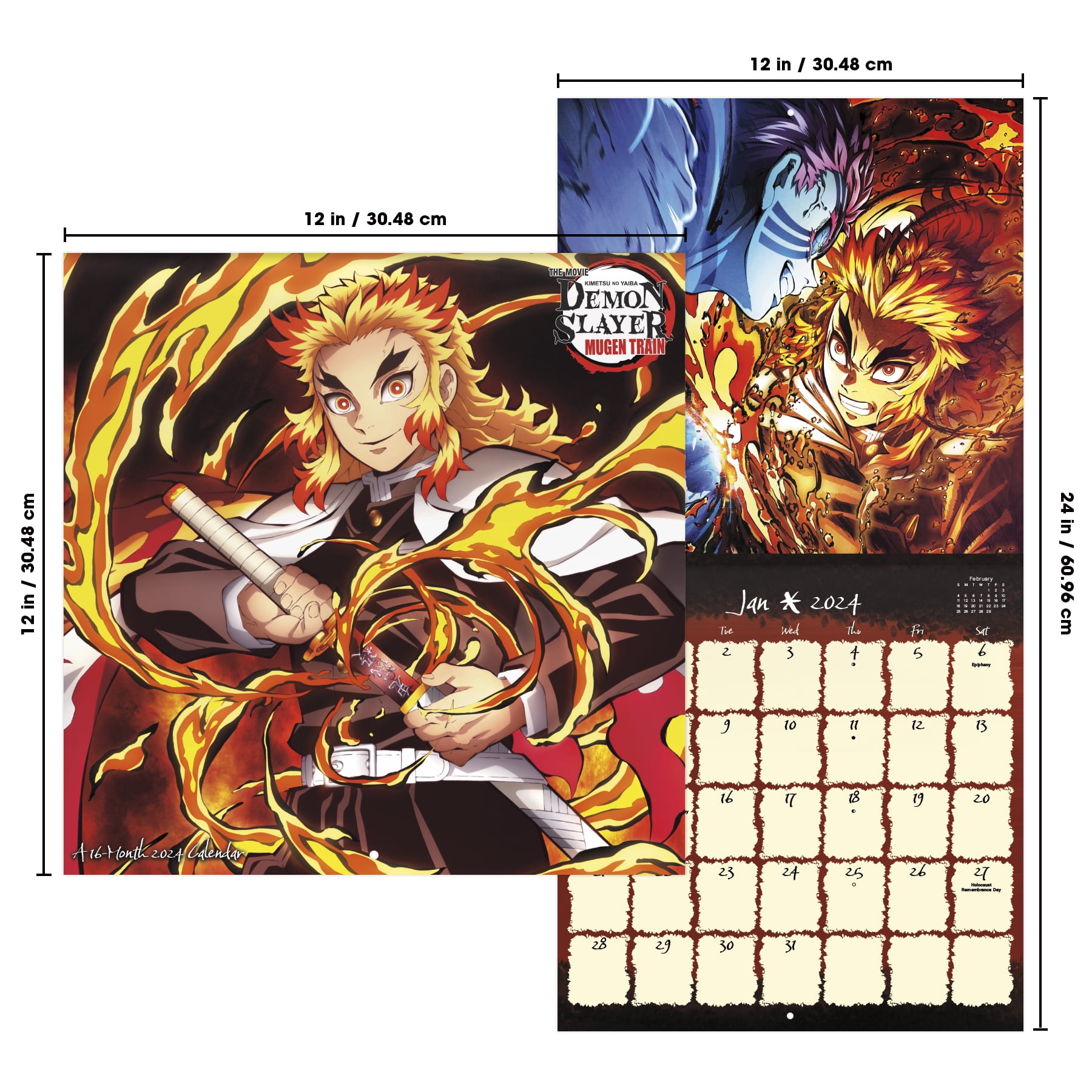 YESASIA: Demon Slayer: Kimetsu no Yaiba 2024 Calendar (Japan