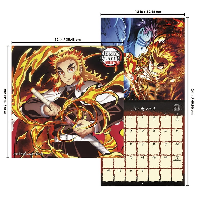 TV Anime Demon Slayer 2023 Wall Calendar Japan Anime ENSKY 1129Y