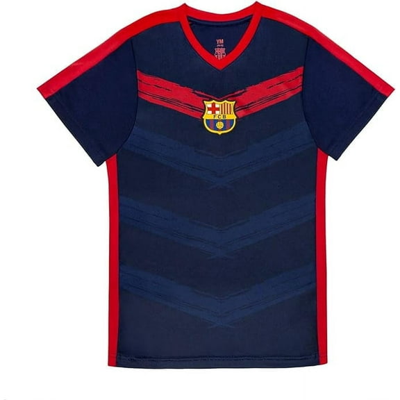 Icon Sports Compatible with FC Barcelona Soccer Poly Youth Soccer Jersey - YS