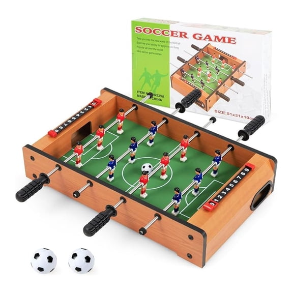 Foosball Table, 20" Mini Foosball Table with 2 Balls for Kids, Table Top Foosball for Game Room Home Office Dorm