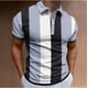 thumbnail image 2 of Tops de Algodón para las Mujeres con Cremallera de Manga Corta con Solapa Impresa Camiseta Suelta, Ligera Blusa de Cuello Redondo de Algodón de Imitación para el Hogar Y el Uso Diario, 2 of 4