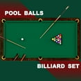 thumbnail image 5 of Pool Table Accessories Billiards Accessories Billiard Pool Balls with Triangle and Diamond Ball Holder Cue Chalks Pool Cue Tip Pool Sticks Pool Table Brush Set (Classic Style), 5 of 5