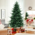 thumbnail image 4 of Costway 8 FT Artificial Xmas Tree with 1480 PVC PE Branch Tips 450 Warm White LED Lights, 4 of 10