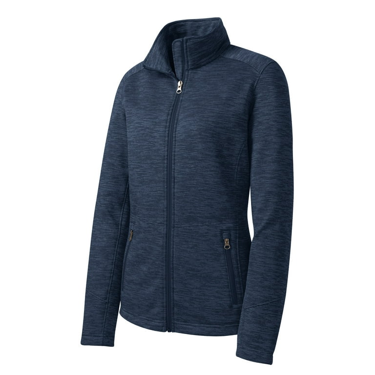 Port authority ladies cheap digi stripe fleece jacket