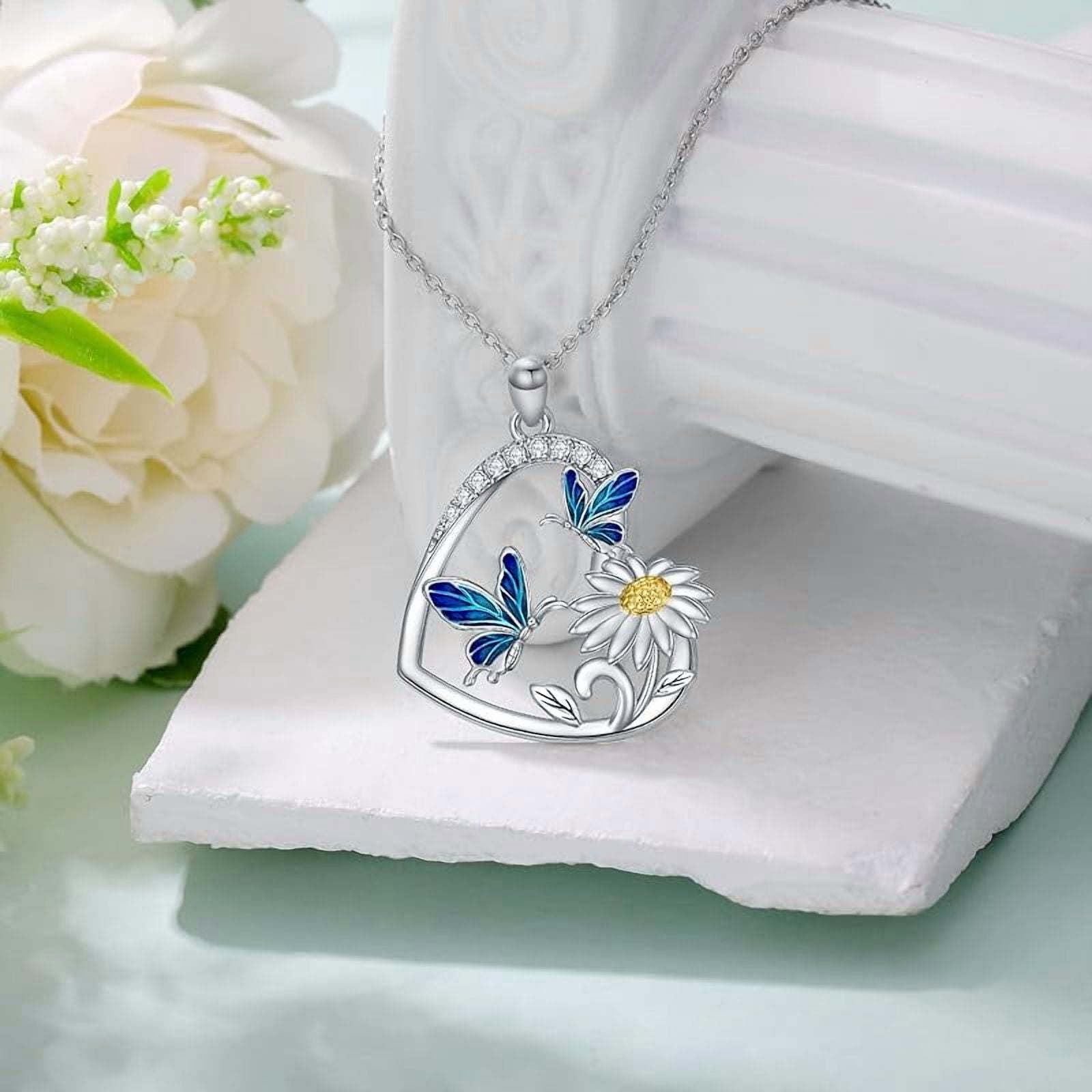 SOULMEET Ladybug/Dragonfly/Butterfly Necklace 925 Sterling Silver Unique Pendant Necklace Mother's Day Birthday Christmas Jewelry Gifts for Women Mother Wife