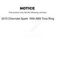 thumbnail image 2 of Transit Auto Front Rear Wheel Hub Bearings Assembly Disc Brake Rotors and Ceramic Pads Kit (10Pc) for Car 2015 Chevrolet Spark with ABS Tone Ring - Left Right Side (Driver Passenger) KBB-123149, 2 of 10