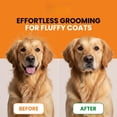 thumbnail image 4 of Double Row Dematting Rake Undercoat Deshedding Tool For Dogs And Cats  Dog Brush Shedding Long Hair Pet Mat Removal Detangling Control, 4 of 7