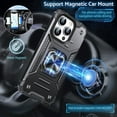 thumbnail image 3 of SOATUTO For iPhone 14 iPhone 14 Plus iPhone 14 Pro Max iPhone 14 Pro Case Military Grade Protective Phone Case Cover with Enhanced Metal Ring Kickstand [Support Magnet Mount] - Black,iPhone 14, 3 of 6