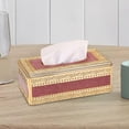 thumbnail image 3 of Advancent Caja de pañuelos de estilo europeo moderno, soporte de papel para servilletas, decoración de para el hogar contemporáneo Almacenamiento y organización del hogar Oro Rojo 25x9.5x13cm, 3 of 6