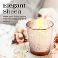 thumbnail image 5 of SLS SUPPLY FLORA - Mercury Glass Votive Candles Set of 72 - Small Candles in Candle Jars, Decorative Candles for Wedding Favors Gifts or Home Decor Soy Wax 8-10 Hour Burn Time - Rose Gold, 5 of 9