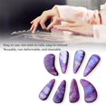 thumbnail image 3 of HUGFEGWE Guzheng Finger Picks, Silicone Polymer Guzheng Nail Covers 8Pcs Easy To Fine Workmanship Delicate for Replacement(Milky Way Color) CJB91-45835, 3 of 9