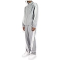 thumbnail image 4 of Rebel Minds Men Bent Stripes Nylon Windbreaker Jacket (Grey), 4 of 6