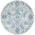 thumbnail image 3 of SAFAVIEH Madison Hope Floral Paisley Area Rug, Cream/Turquoise, 6'7" x 6'7" Round, 3 of 10