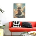 thumbnail image 4 of Rateoe Sunshine Cloud Kitten Pattern Decorative Picture – Unique Modern Wall Art, Ready-to-Hang Canvas Print for Home (Vertical), 4 of 6