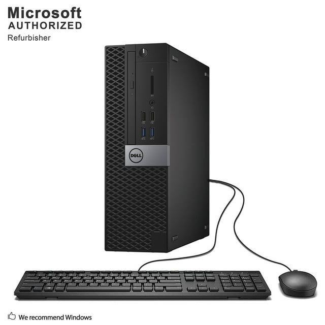 Dell OptiPlex 5050 SFF, Intel Quad Core i5-6500 up to 3.6 GHz, 12G DDR4 RAM, 256G SSD, DVDRW, WiFi, Bluetooth, Windows 10 Pro 64 Bit (EN, FR, ES)-Refurbished
