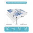 thumbnail image 4 of Full Size Quilt Bedding Set, Blue Watercolor Floral Reversible Summer Quilt 3 Pieces, Spring Flower Abstract Art Lightweight Bedspreads Coverlets with 2 Pillow Shams for All Seasons, 4 of 5