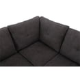 thumbnail image 6 of Star Home Living 3PC Sectional Sofa with Ottoman (Dark Brown), 6 of 7