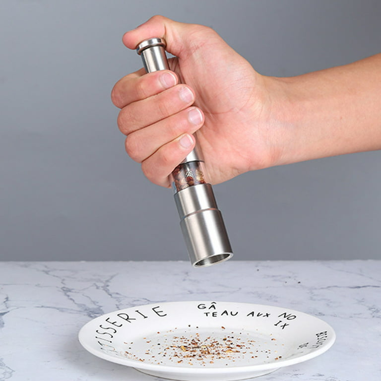 Pepper Grinder Manual Rustproof Labor-saving Finely Ground Stainless Steel  Large Capacity Stable Performance Spice Grinder Kitch