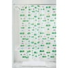 InterDesign Frogs Frosted PEVA Shower Curtain, 72" x 72"